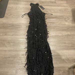 Brand New AX PARIS black sequin gown size 6